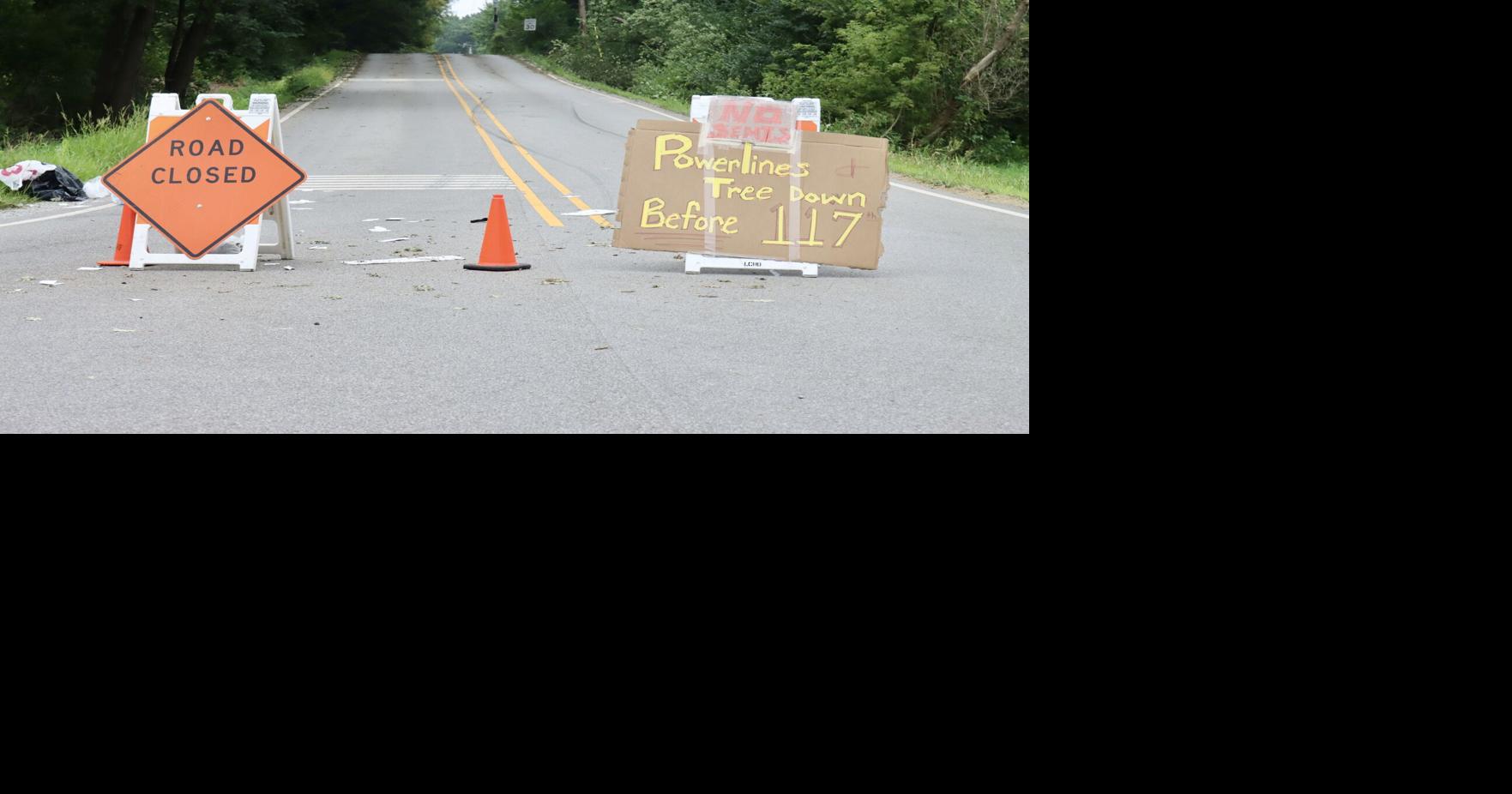 Makeshift road sign