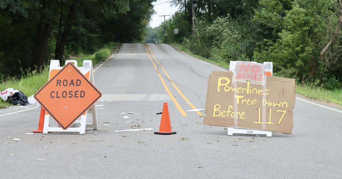Makeshift road sign
