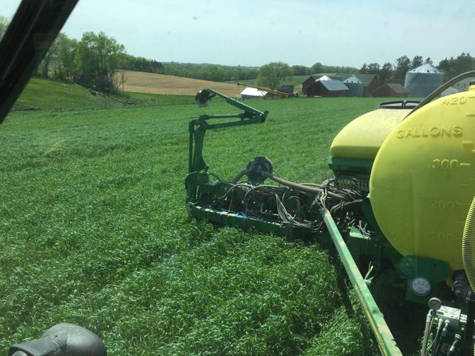 Myron Sylling plants no-till corn