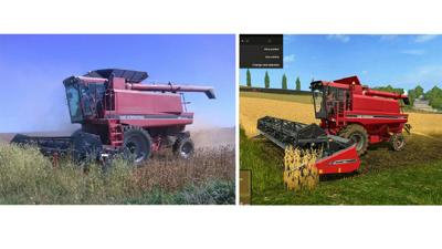 Farming Simulator soybean harvest
