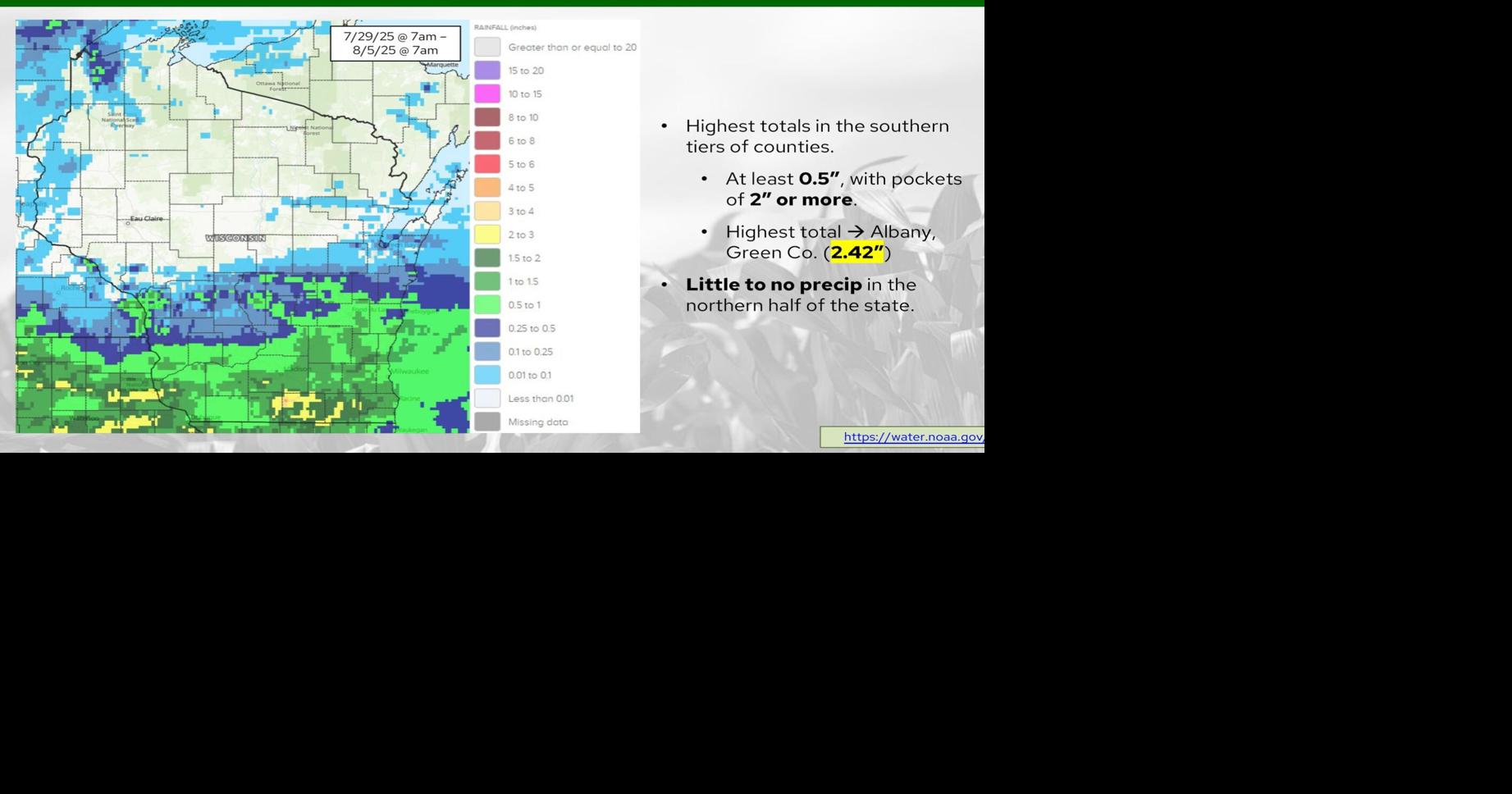 Seven day precipitation