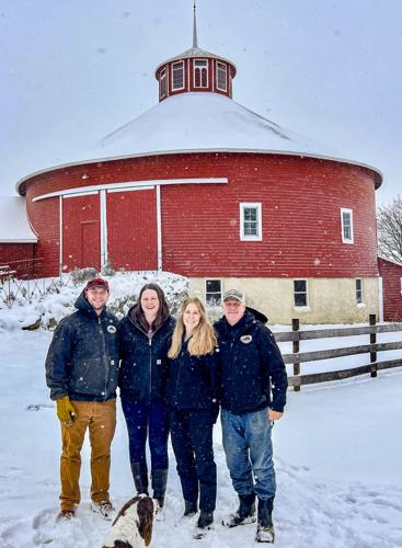 Sarah and Mitchell Schroepfer, left, and Don and Theresa Schuster