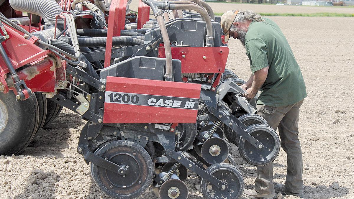 Matt Runge with planter