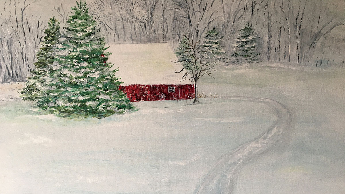 A painting Darlene Von Weihe completed