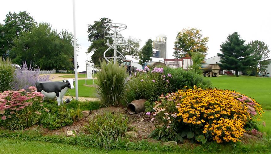 Flowers greet visitors