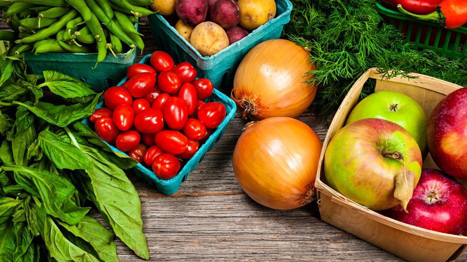 Specialty crops sit on table