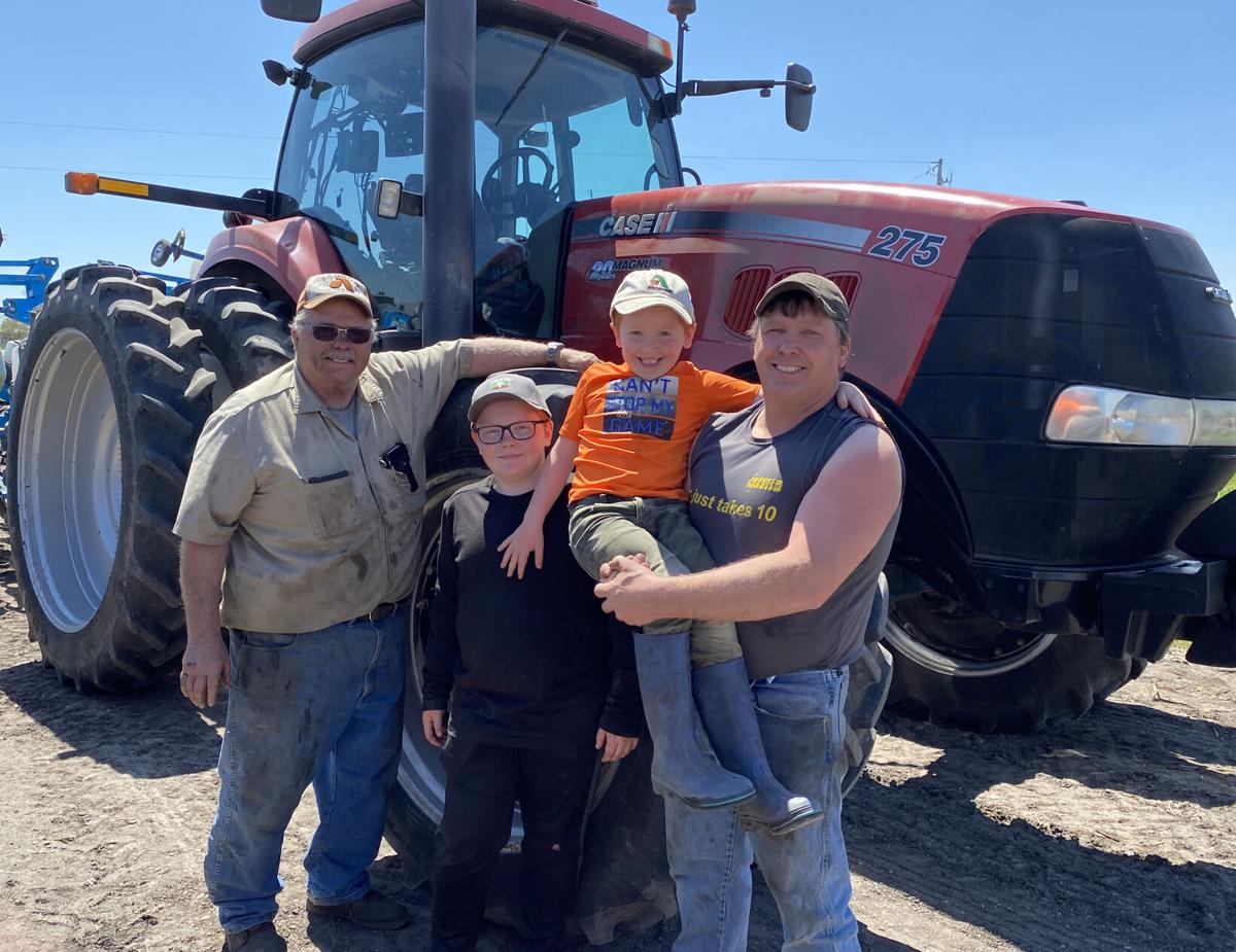 Three generations of the men at Brandt Farms.
