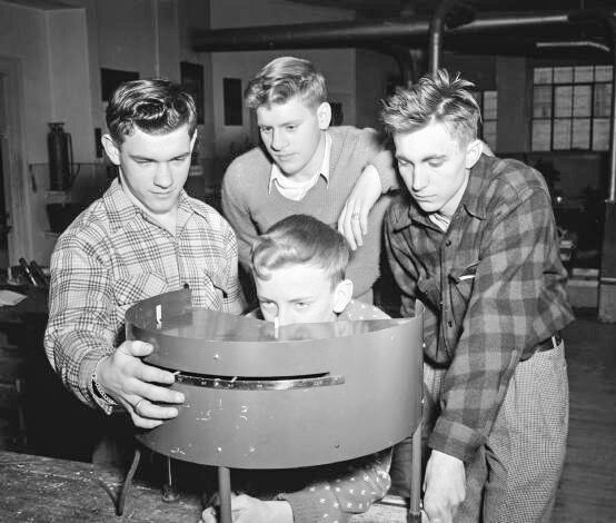 Art Posbeck in a driving class