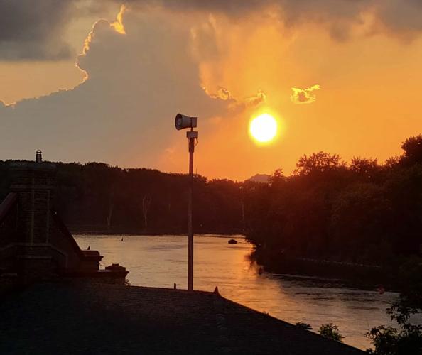 Sunset on Mississippi River