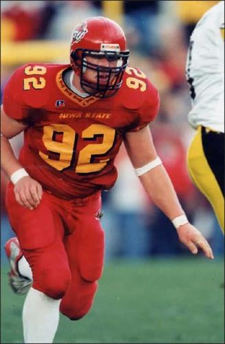 Former Iowa State University and Carolina Panthers football player Jordan Carstens