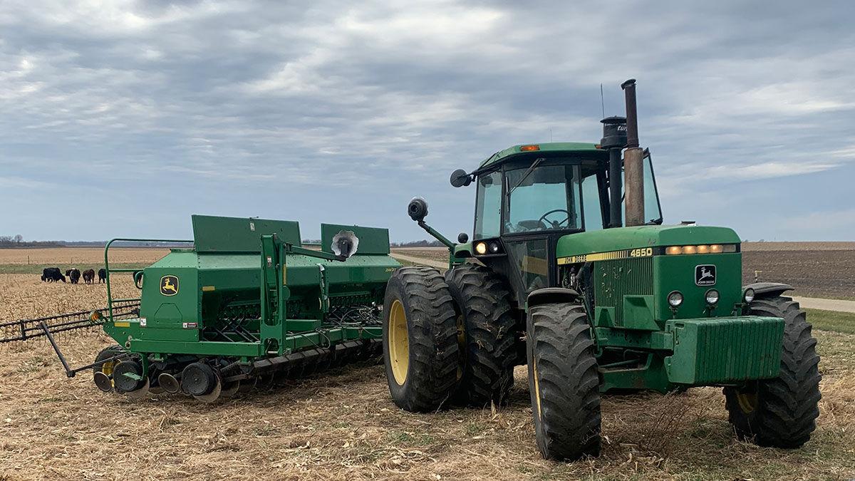 Ross Albert, a McLean County farmer, was planting soybeans on Nov. 20