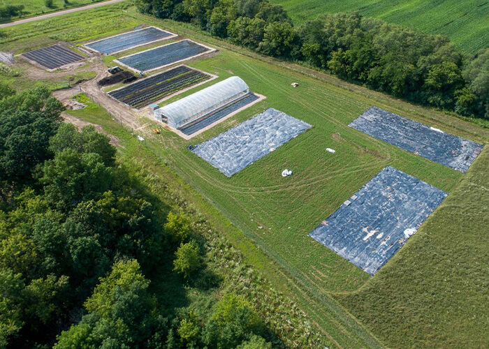 Aerial of farm