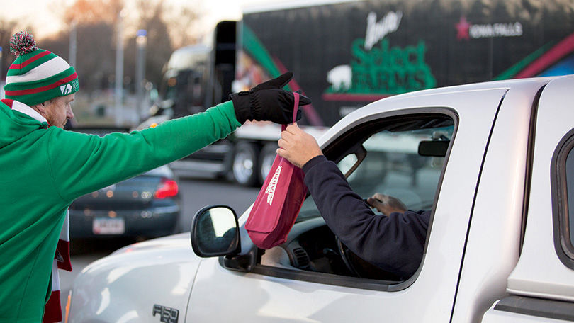Operation Christmas Meal distribution