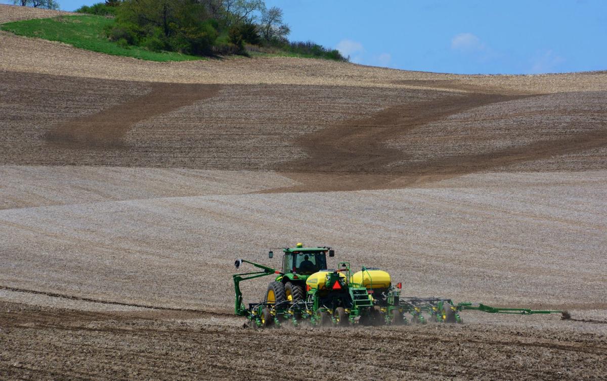Tractor uses big paintbrush