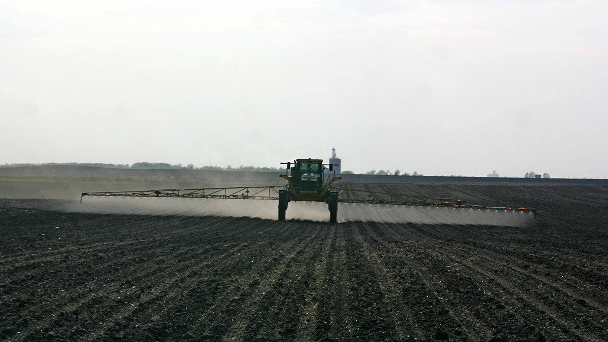 Sprayer in field