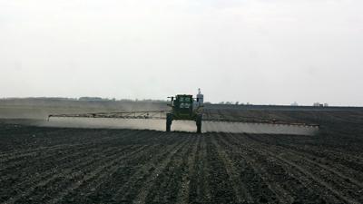 Sprayer in field