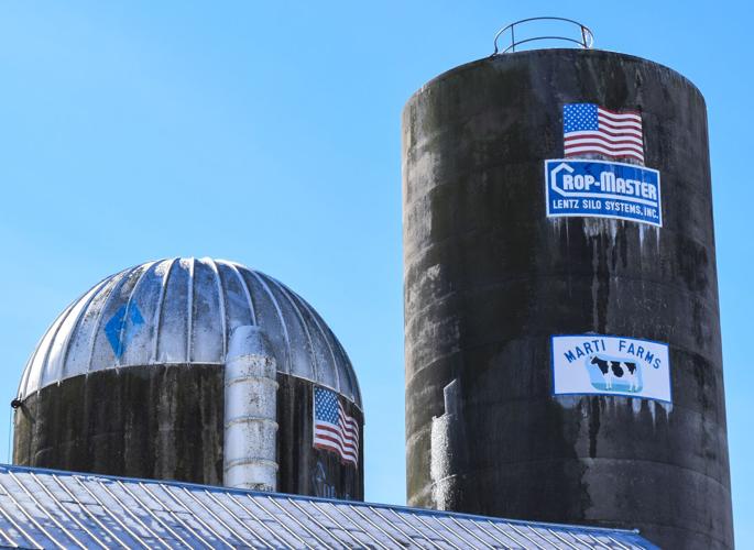 Marti Farms sign on silo