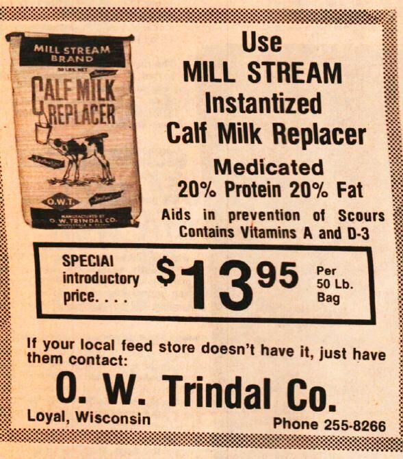 Calf milk replacer ad