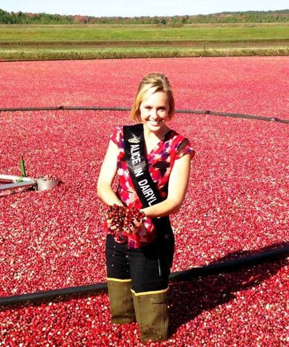 Kristin Olson in cranberry bog
