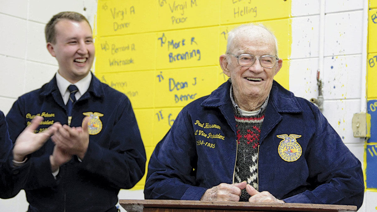 105-year-old former FFA officer dons famous jacket