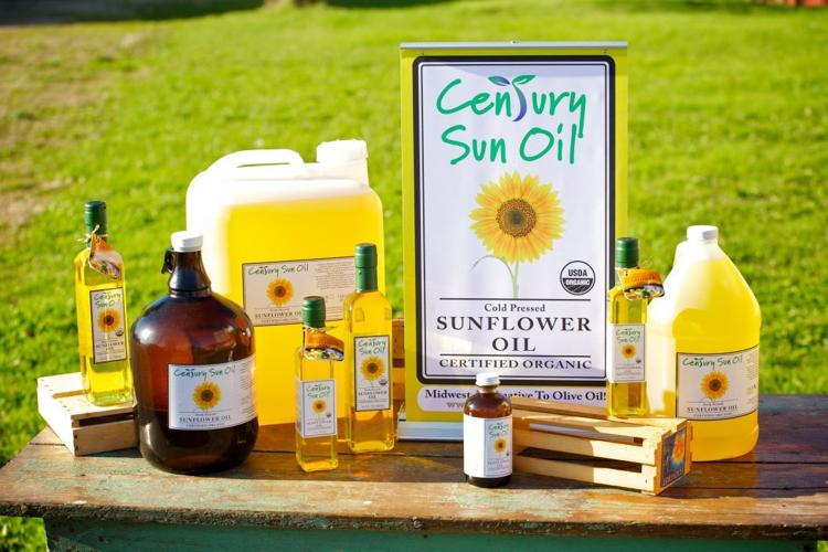 Sunflower oil display