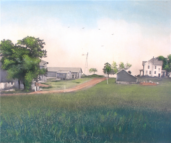 Strahm and later Schiesser family farm in 1928