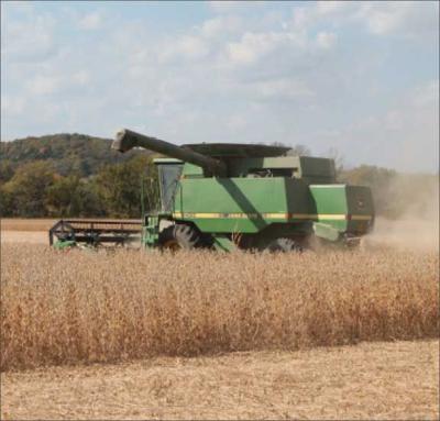 combine in field