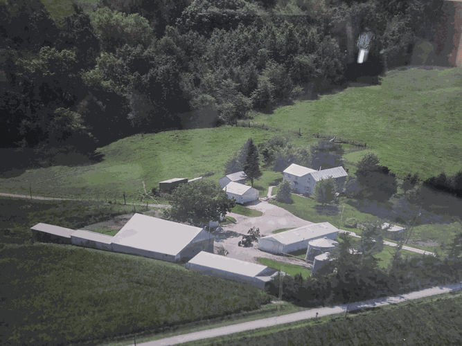 aerial of farm