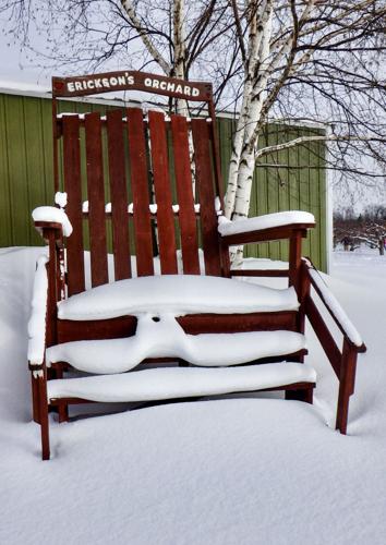 Snowy chair