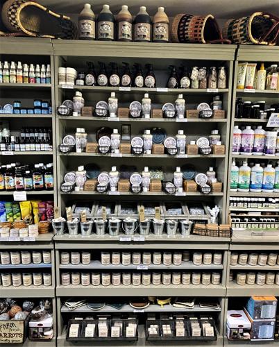 Soap, lotion, candle retail display