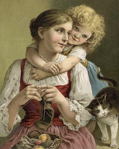 Mom with child daughter