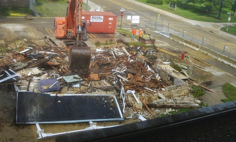 Debris after house deconstruction