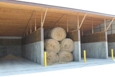 hay stored in shed