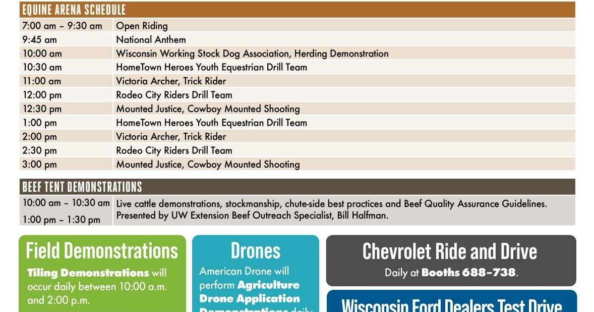 2025 Wisconsin Farm Technology Days -- Thursday schedule