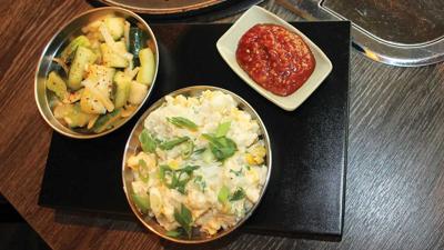 sampling of Korean dishes