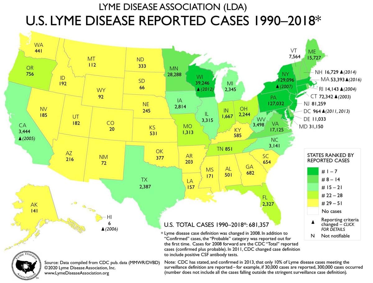 U.S. Lyme Disease Reported Cases