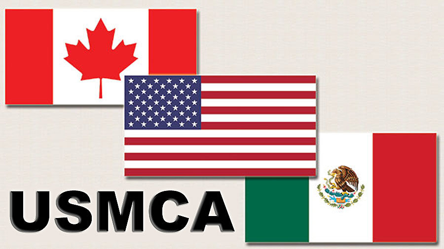 USMCA with flags