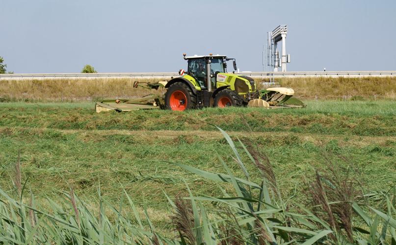 Tractor in field