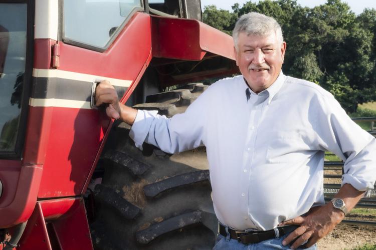 Dick Straub with IH tractor