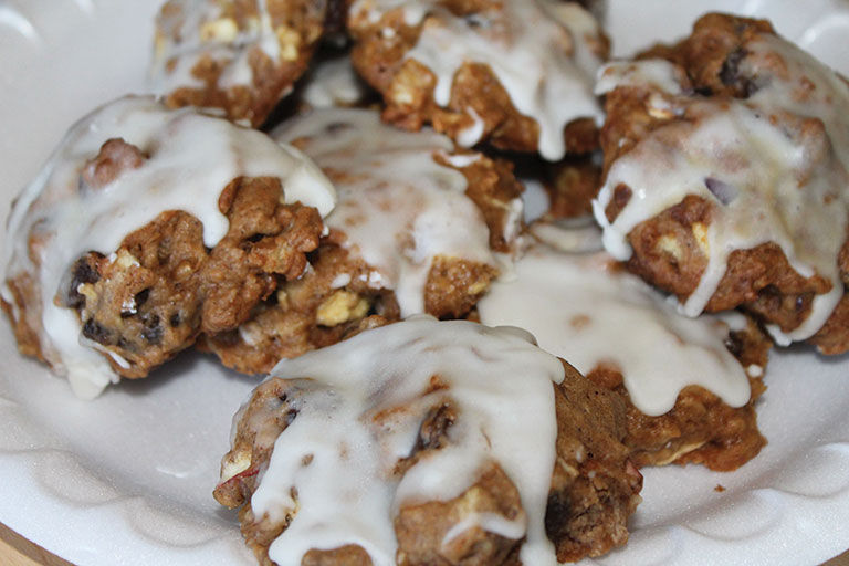 Glazed Fresh Apple Cookies