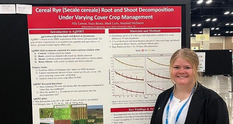 Ally Larson with poster