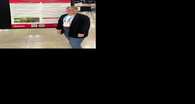 Ally Larson with poster