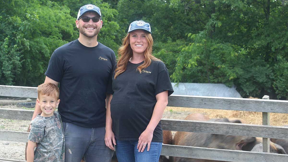 Levi and Paige Laird, with son Ledger
