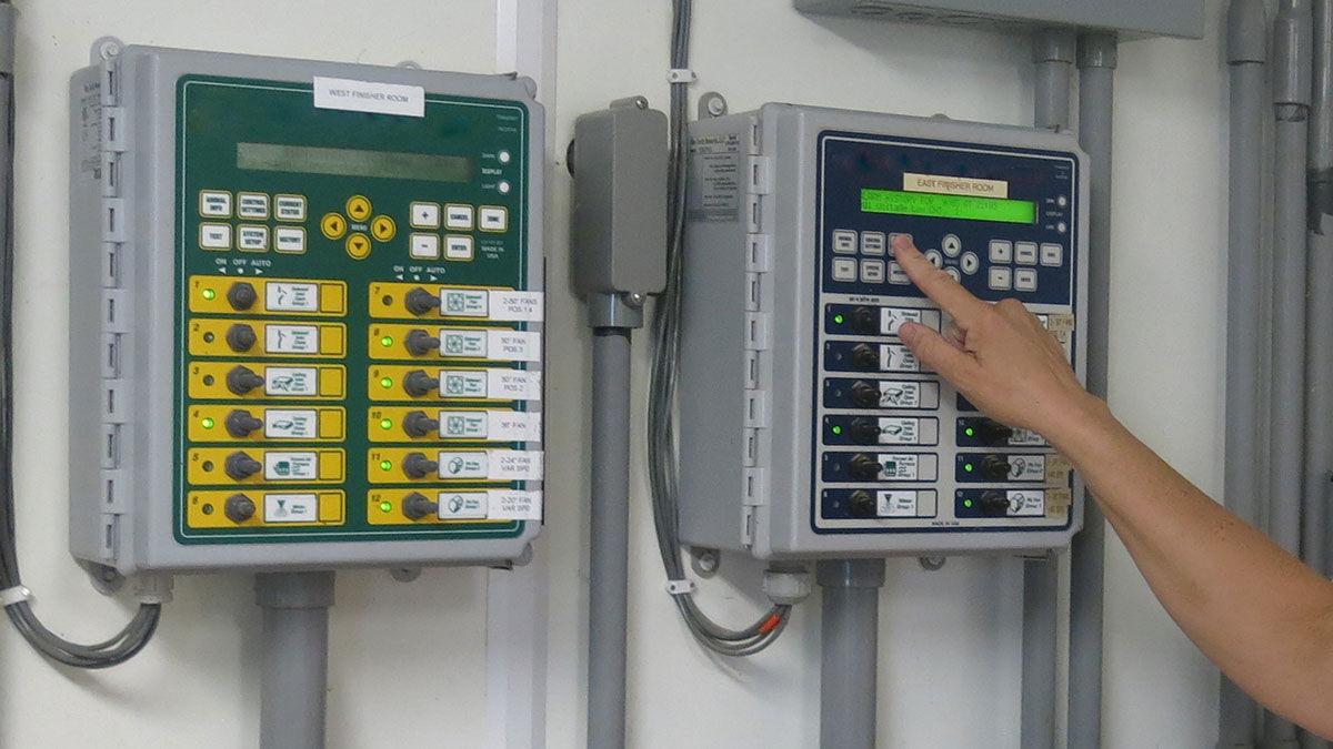 Finisher room control panel