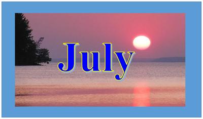 July calendar image graphic