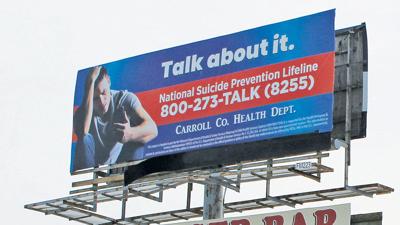 Suicide hotline billboard