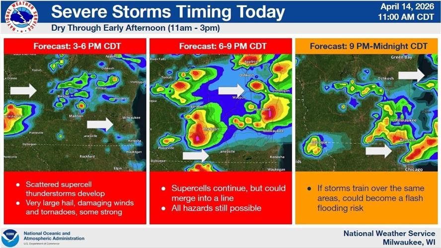 NWS storms timing 4-14-26