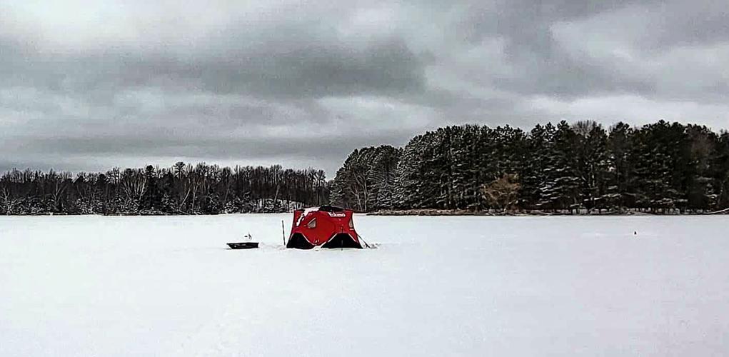Pop-up on lake ice