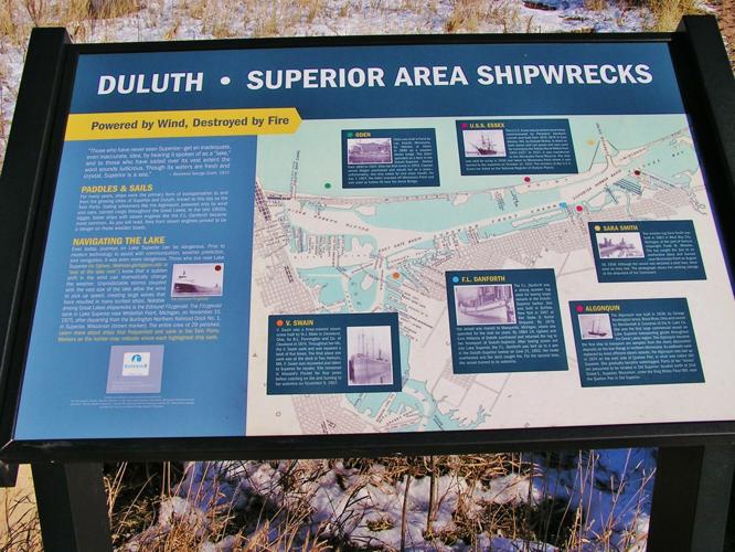 Locations of shipwrecks at Port Duluth Superior