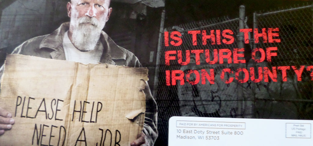 Front of mailing received March 19 in Iron County